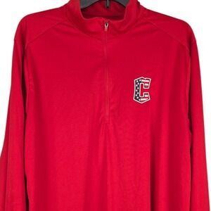 Cleveland Guardians 1/4 Zip Mens XL Red Antigua Pullover Long Sleeve Performance